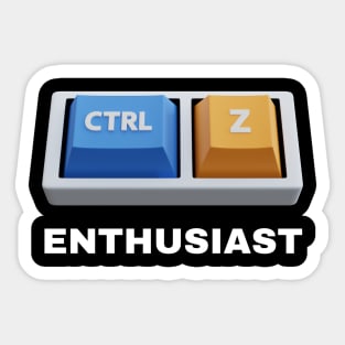 Celebrating the Power of the Undo Command - 'Ctrl + Z Enthusiast Developer Sticker